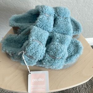 NWT Papillo Arizona big buckle teddy faded aqua 36